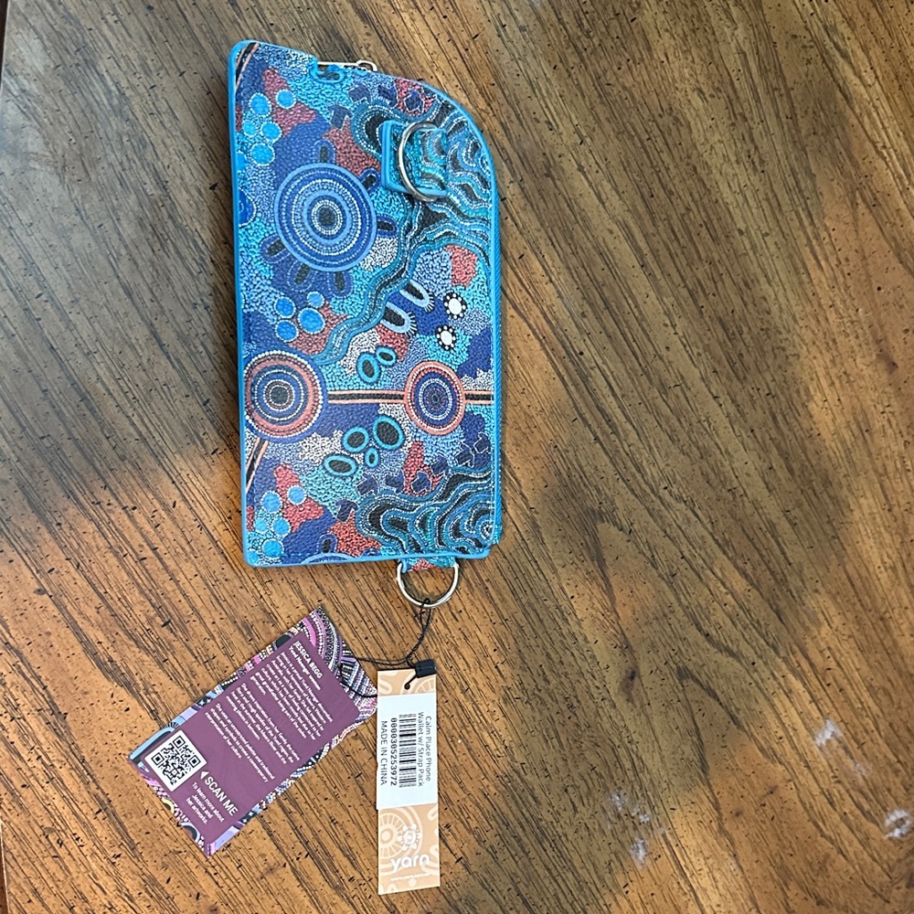 Vera Bradley Blue and Orange Key & Card Holder